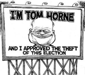Arizona Attorney General Tom Horne has been accused of accepting millions in illegal campaign contributions, and having a hit and run accident while having a possible affair with Carmen Chenal