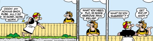 Get rid of Andy Capp, he is a lazy bum that never works