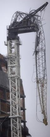 crane in new york city which was blown down by hurricane Sandy 