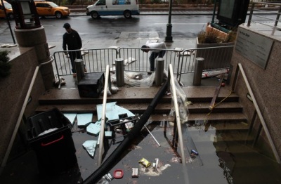 New York City - Plaza Shops are under water