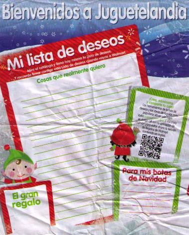 Walmart Christmas ad in La Prensa and La Voz that came out on Nov 1, 2012